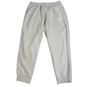 Nike Men's Cream Beige XXL Jogging Pants Drawstring Pockets Activewear Gym